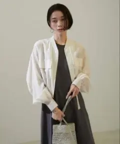 サロンアダムエロペ　[24SS]シアークロップドブルゾンのサムネイル