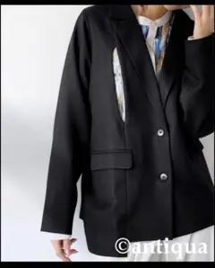 新品タグ付き　antiqua チェストホールジャケット　ブラック