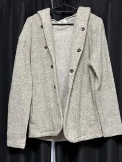 LANVIN フード付きニットカーディガン グレー