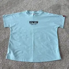 EDWIN Tシャツ ライトブルー ロゴプリントのサムネイル