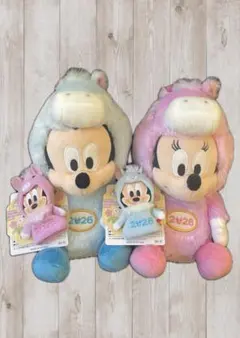 【タグ付新品】ディズニーミッキー ミニー2026干支 うま ぬいぐるみ4点セット