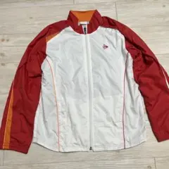 ポリエステルジャケット 白/赤/オレンジ