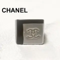 CHANEL シャネル ヴィンテージ リング ココマーク バイカラー ボーダー