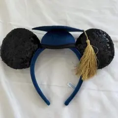 ディズニーミッキーマウス卒業帽カチューシャ大学帽子スパンコールカチューシャ