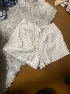 MURUA ハイウエストショートパンツ ストライプ M
