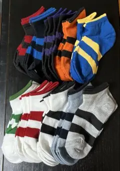 キッズ ストライプ 靴下 20足セット【値下げ¥999→¥800】