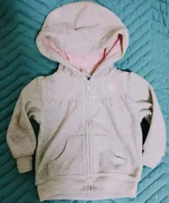 グレー フード付き スウェットパーカー