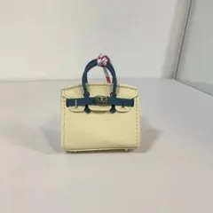 残:ラスト1点⭐️新入荷‼️箱なし　ミニレザーバック　⭐ホワイト✕ネイビー