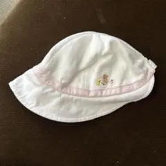 familiar ベビー帽子 ホワイト ピンク　サイズ41-43