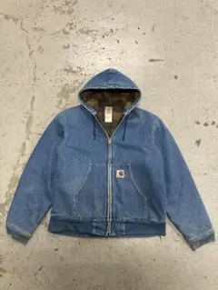 90s Carhartt デニムアクティブジャケット　オンブレチェック　USA製