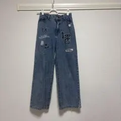 Lovetoxic ワッペン デニム パンツ 140センチ