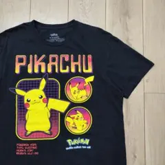 US古着Tシャツ ピカチュウ PIKACHU ポケモン Pokemon 黒 Mのサムネイル