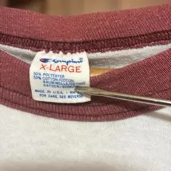 80S チャンピオン　ミリタリー　リンガーtシャツ　ステンシル入り　サイズXL
