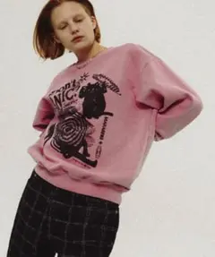 『mahagrid/マハグリッド』ドントパニックピグメントスウェットシャツ