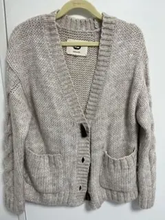 レディース　ベージュ系　ニット　カーディガン