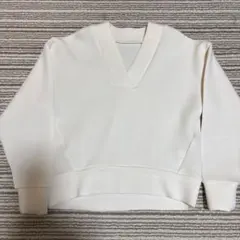 VIS 新品　ホワイト Vネック スウェット Fサイズのサムネイル