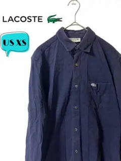 LACOSTE ラコステ スリムフィット 鹿の子 シャツ　US XS 銀ワニ