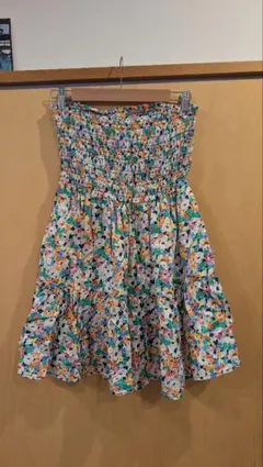GAP 花柄 シャーリング フレアスカート Sのサムネイル
