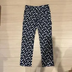 adabot ネイビー ゴルフカートプリント ストレートパンツ