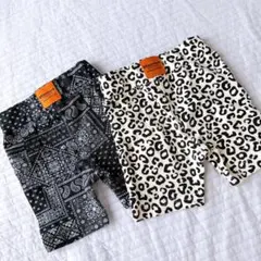 RRmoment ハーフパンツ 2枚セット ペイズリー レオパード
