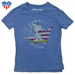 Junk Food キッズジャンクフード ピーナツ US国旗 Tシャツ 青 4Tのサムネイル