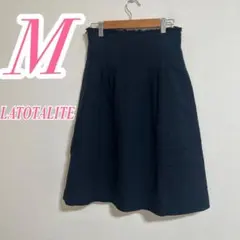 La TOTALITÉ ラトータリテ ネイビー フレアスカート M フリンジのサムネイル