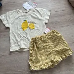 レモン柄 Tシャツ ショートパンツ セットアップ 90cmのサムネイル