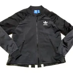 【USED】 adidasアディダス トラックジャケット ブラック　レディスМ
