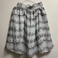 BORTSPRUNGT ボシュプルメット　フレア スカート　アニマル　動物