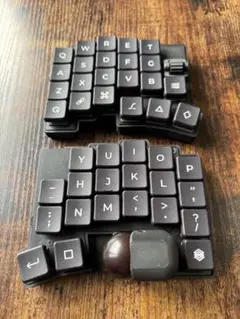 roBaish-m 狭ピッチ 無線接続 左右分割 トラックボール キーボード