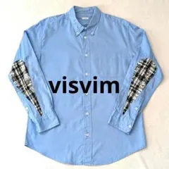 visvim エルボーパッチ オックスフォードBDシャツ 2 イタリア製 ブルー