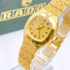 稼動品 ラドー 腕時計 ゴールド文字盤 クォーツ 金属 レディース 美品のサムネイル