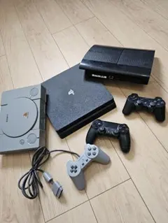 ​【ジャンク品】PlayStation 1, 3, 4 本体セット 部品取り用
