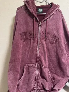 that's lifeワインレッド ジップアップパーカー Lサイズ