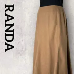 RANDA ランダ フレアスカート ミモレ寸(1)キャメル サイドホック 秋冬のサムネイル