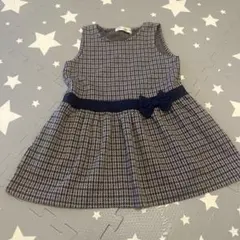 moo non non チェック柄ワンピース 110サイズ