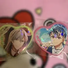 アイドリッシュセブンRe:valeキラキラハート型缶バッジ百・千