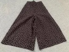 GU 黒　ドット柄 ロングパンツ　140