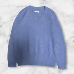 B&Y UNITED ARROWS バックボリュームVネックニット　ライトブルー