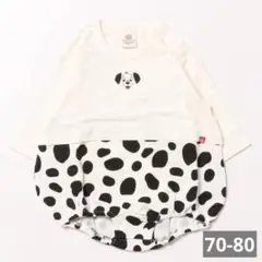 【美品】ダルメシアン 101 長袖ロンパース BABYDOLL 70-80cm