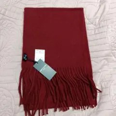 ウール100% 　　赤　マフラー