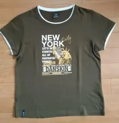 DANSKIN レディース Tシャツ オリーブグリーン　Lサイズ　美品
