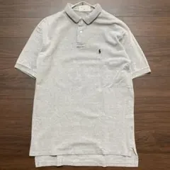 80s USA製 ラルフローレン ヴィンテージ ポロシャツ 鹿の子 刺繍 M