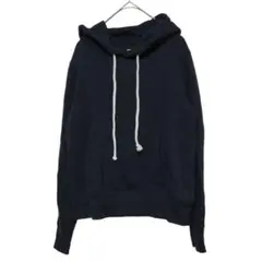 無印良品 パーカー ブラック 無地 プルオーバー トップス【M】