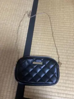 MERCURYDUO ブラック キルティングショルダーバッグ