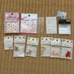 デコパーツと3Dネイルシールセット