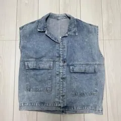 ライトブルーデニムベスト
