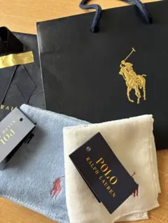 ラルフローレンPOLOタオルハンカチ２枚セット