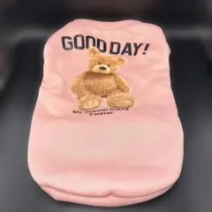 犬の服　犬服　カラー　ピンク系　クマ柄プリントトレーナー 裏起毛