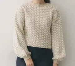 かわいい【URBAN RESEARCH DOORS】 ハート柄　ウール混ニット